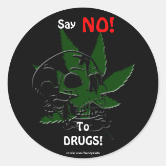 Aufkleber für die Kampagne "Anti-Drug Skull and Po