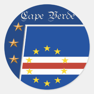 Aufkleber für die kap-verdische Flagge