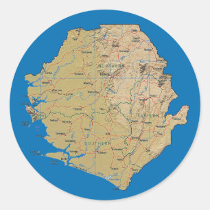 Aufkleber für die Karte Sierra Leone