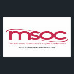 Aufkleber für die Konferenz "Midwest Science of Or<br><div class="desc">Aufkleber für die Konferenz der "Midwest Science of Origins" 2012</div>