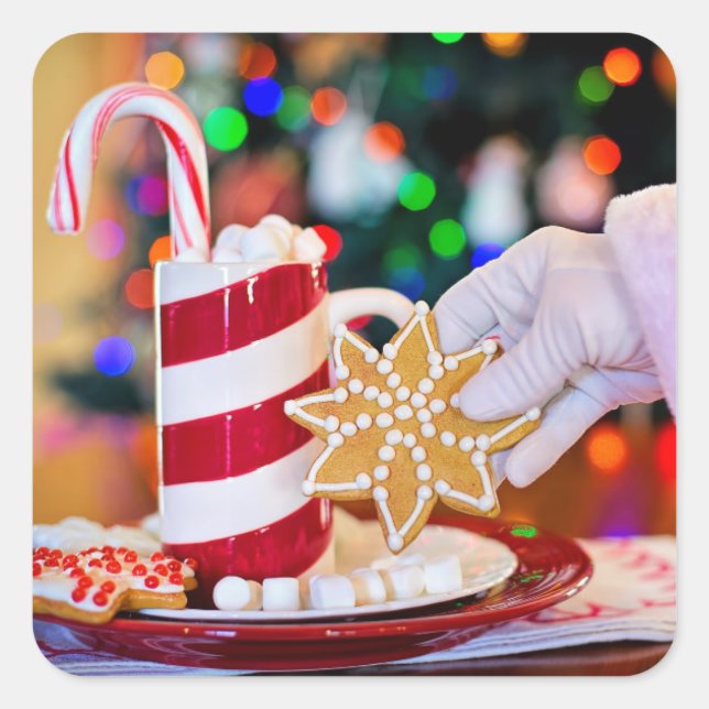 Aufkleber für die Leckereien des Weihnachtsmanns (Vorderseite)