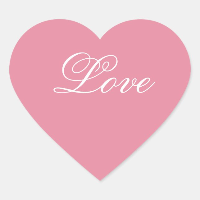 Aufkleber für die Liebe des rosa Herzens (Vorderseite)