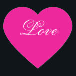 Aufkleber für die Liebe des rosa Herzens<br><div class="desc">Aufkleber oder Umschlag Aufkleber für die Liebe des rosa Herzens</div>