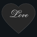 Aufkleber für die Liebe des Schwarzen Herzens<br><div class="desc">Aufkleber oder Umschlag Aufkleber der Liebe des Schwarzen Herzens</div>