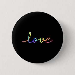 Aufkleber für die Liebe mit farbenfroher Handzeich Button