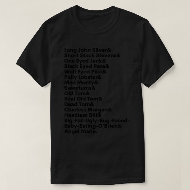 Aufkleber für die Liste der Namensnennungen auf de T-Shirt (Design vorne)