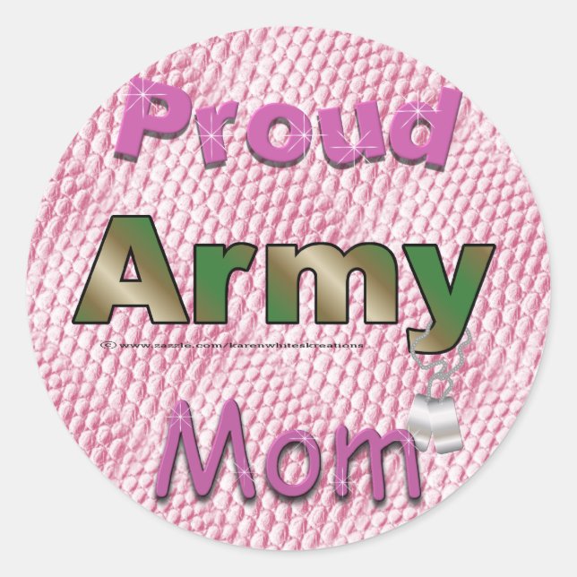 Aufkleber für die Mama der Proud Army (Vorderseite)