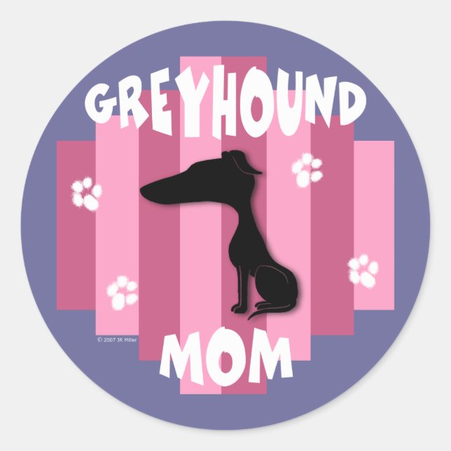 Aufkleber für die Mama Greyhound (Vorderseite)