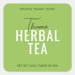 Aufkleber für die Marke Thume Tea Product Label