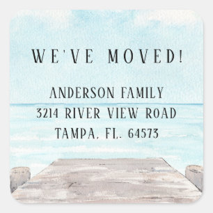 Aufkleber für die neue Zuhause-Adresse an der Küst