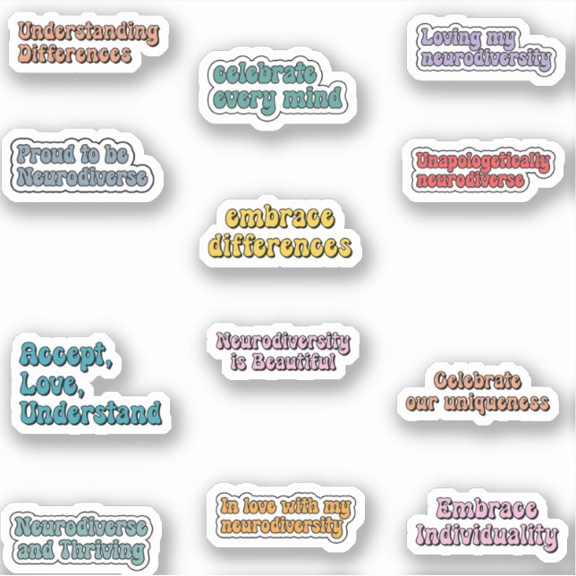 Aufkleber für die Neurovielfalt (Vorderseite)