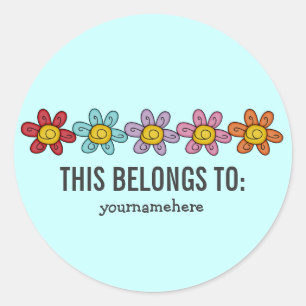 Aufkleber für die niedliche Doodle-Blume {DIES GEH