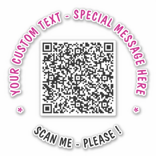 Aufkleber für die personalisierte QR-Code-Scan-Inf (Vorderseite)