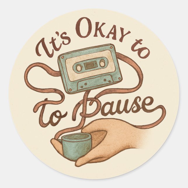 Aufkleber für die psychische Gesundheit des Kasset (Vorderseite)