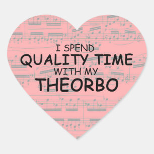 Aufkleber für die Qualitätszeit Theorbo Herz