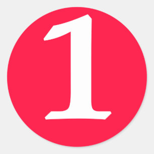 Aufkleber für die Red Round-benutzerdefinierte Num