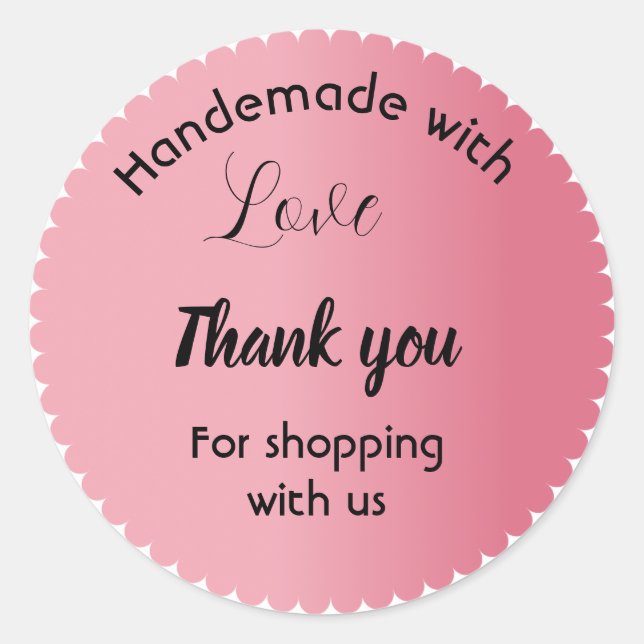 Aufkleber für die rosa Farbe (Vorderseite)