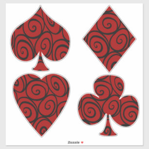 Aufkleber für die Rose der Queen-Card-Anzüge