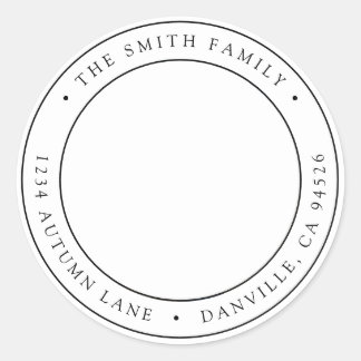 Aufkleber für die Rückgabeadresse des benutzerdefi