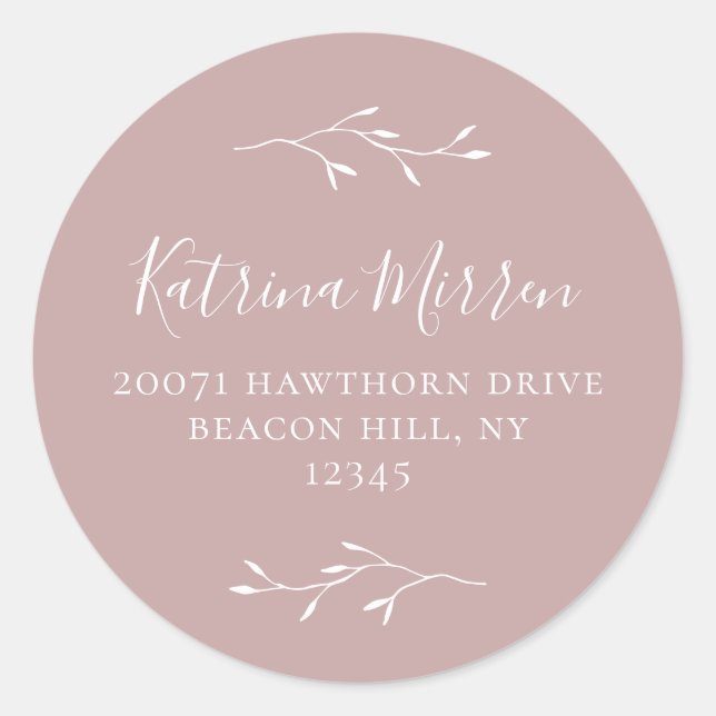 Aufkleber für die Rücksendeadresse der botanischen (Vorderseite)