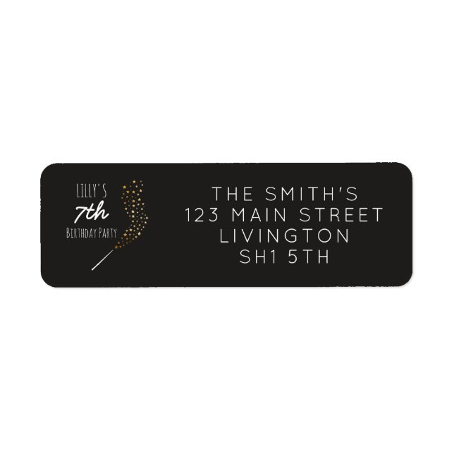 Aufkleber für die Rücksendeadresse von magischen P (Vorne)