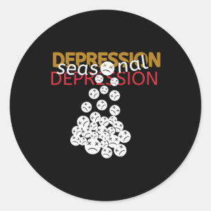 Aufkleber für die saisonale Depression