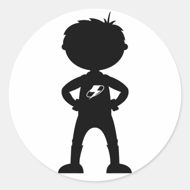 Aufkleber für die Silhouette Kid Superhero (Vorderseite)