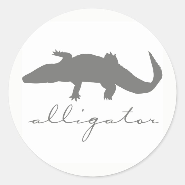 Aufkleber für die Silhouette von Alligator (Vorderseite)