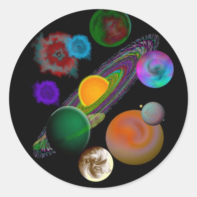 Aufkleber für die Solarsystemgestaltung (Vorderseite)