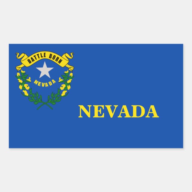 Aufkleber für die Staatsflagge von Nevada (Vorderseite)