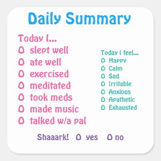 Aufkleber für die Stimmungsverfolgung