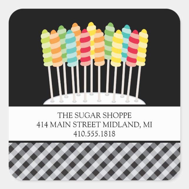 Aufkleber für die Süßwarenkennzeichnung (Vorderseite)