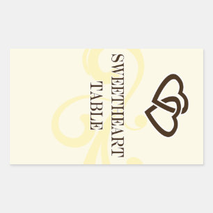 Aufkleber für die Tischnummer des Weinetiketts