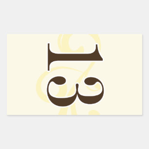 Aufkleber für die Tischnummer von Wein 13