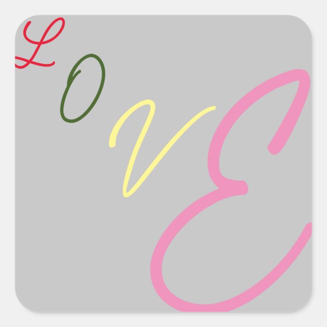 Aufkleber für die typografische Liebe (Vorderseite)