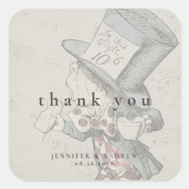 Aufkleber für die Vintage Alice im Wunderland