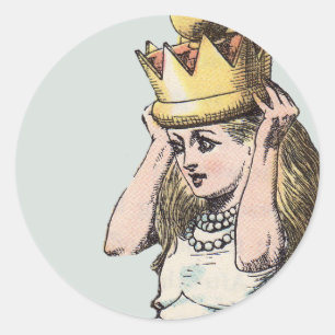 Aufkleber für die Vintage Alice im Wunderland Sieg