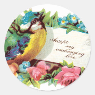 Aufkleber für die Vintage Liebe - Kleine Vögel