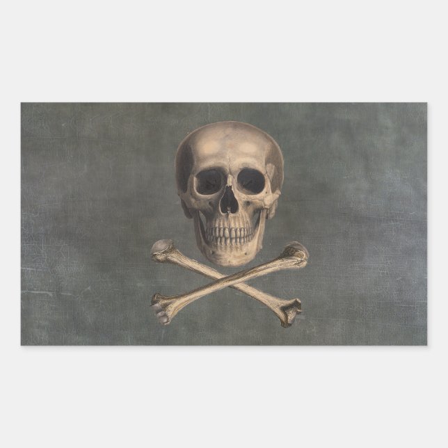 Aufkleber für die Vintage Pirate-Piratenflagge (Vorderseite)