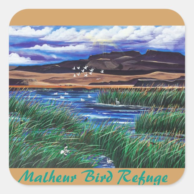 Aufkleber für die Vogelhütte Malheur (Vorderseite)