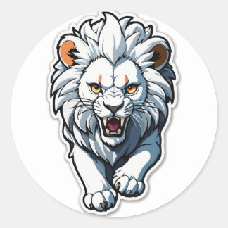 Aufkleber für die weiße Löwenhaube