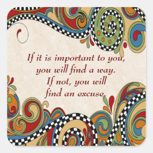 Aufkleber für die Whimsy-Affirmation auf der Tafel