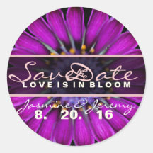 Aufkleber für die Wildblume Save the Date
