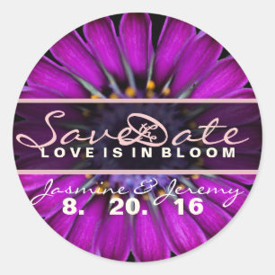 Aufkleber für die Wildblume Save the Date