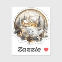 Aufkleber für die Winterlandschaft, Etikett