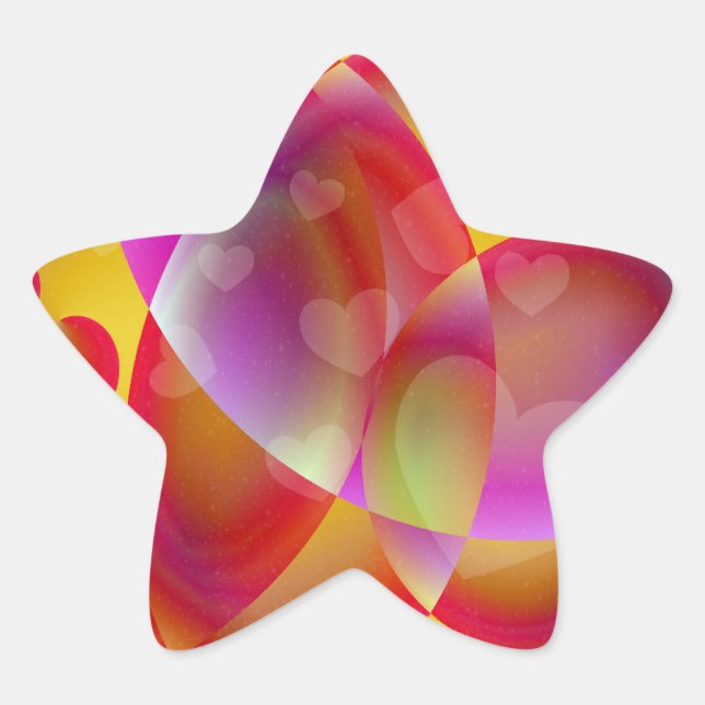 Aufkleber für die wirbelnden Herzen (Vorderseite)