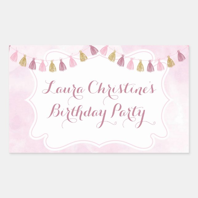 Aufkleber für eine Geburtstagsparty (Vorderseite)