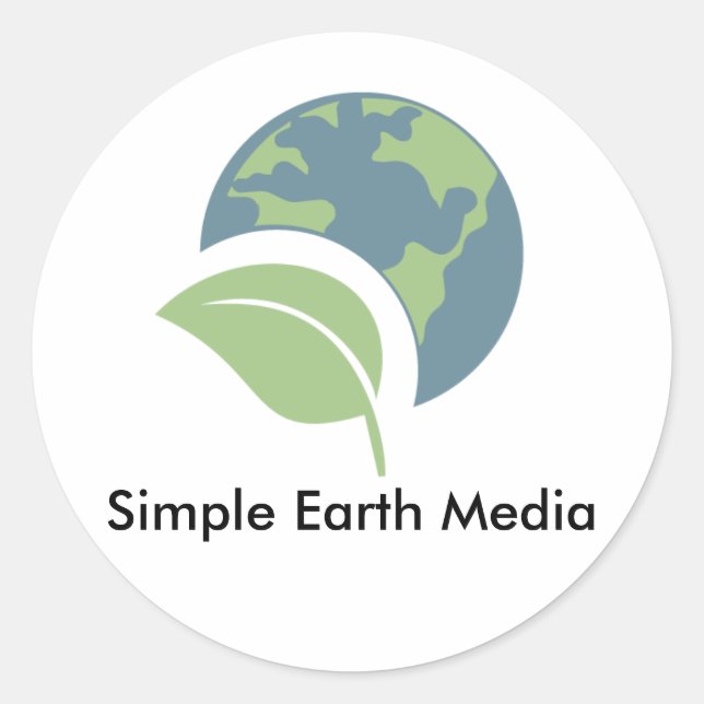 Aufkleber für einfache Earth Media-Logos (Vorderseite)