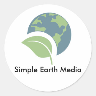 Aufkleber für einfache Earth Media-Logos
