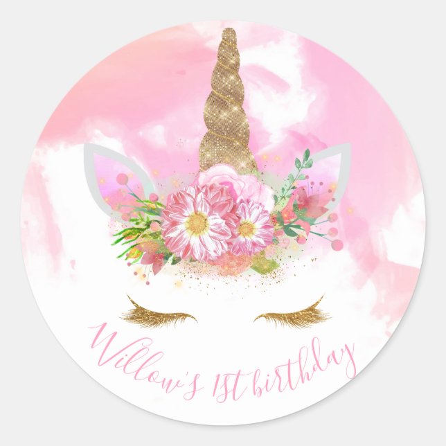 Aufkleber für Einhorn (Vorderseite)